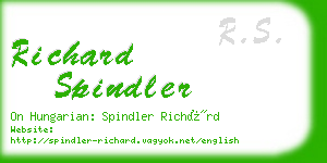 richard spindler business card